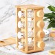 Glass & Wood Spices Stand 17 pieces